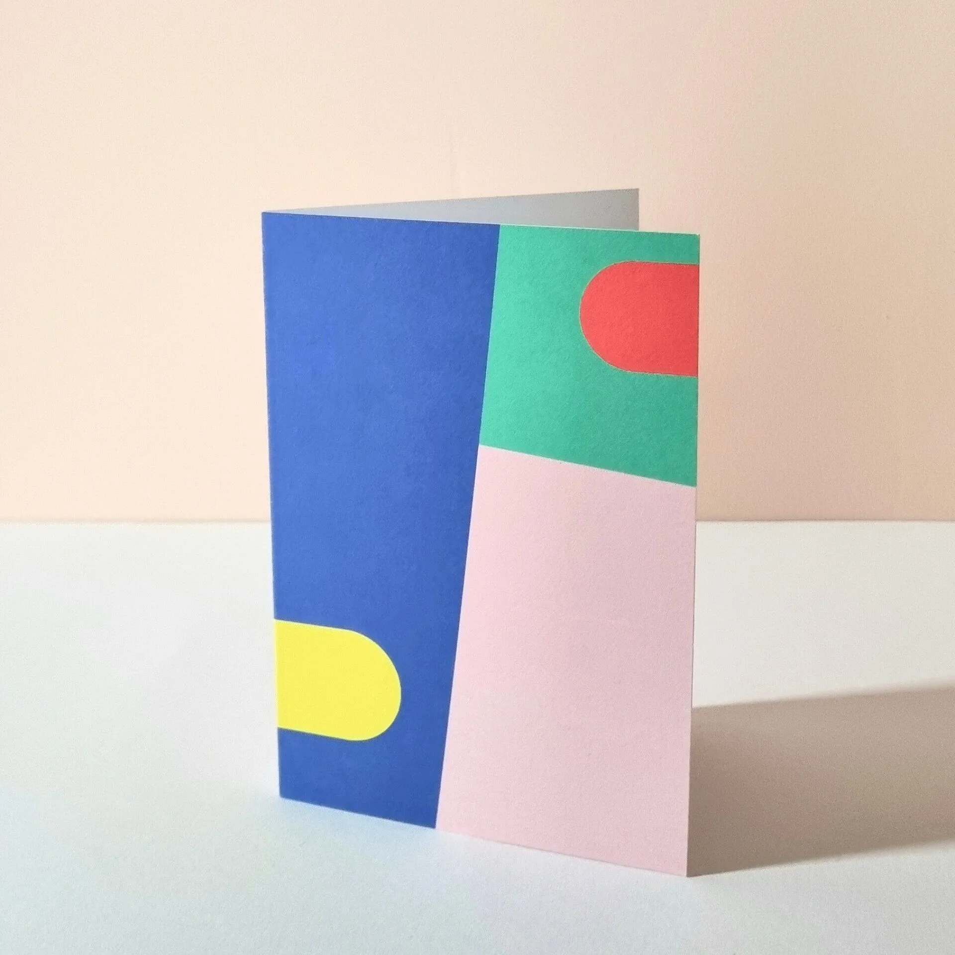 Greetings card with colourful abstract design